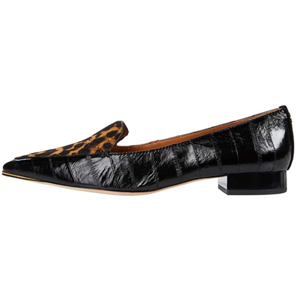 Tory Burch Lila 20 mm Loafer Shoe Black & Animal - Picture 8 of 12
